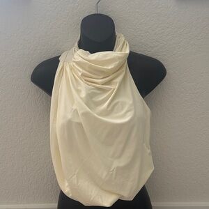 Elegant Cream Sleeveless Top